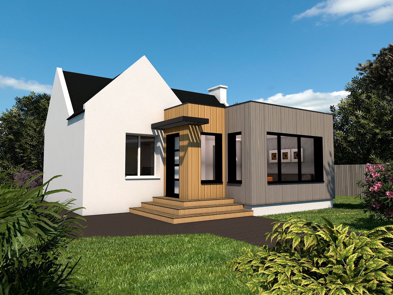  Extension  maison   Pont l Abb  jouer l originalit  