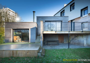 Extension bois contemporaine à Brest (29)