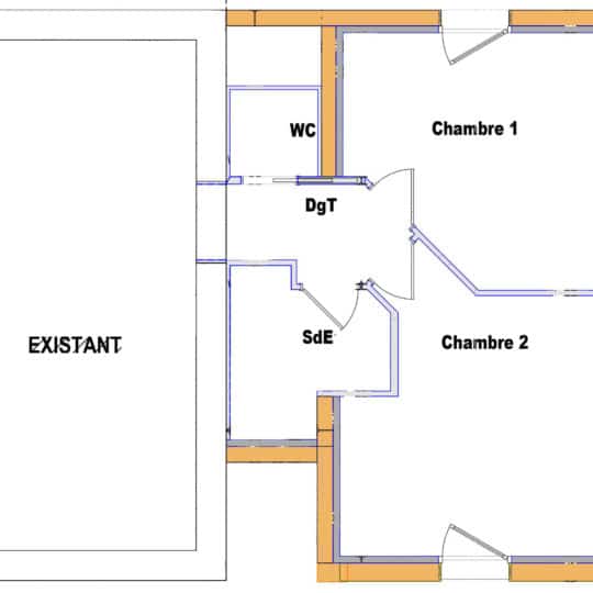 plan-étage-extension-extenbois-dinan