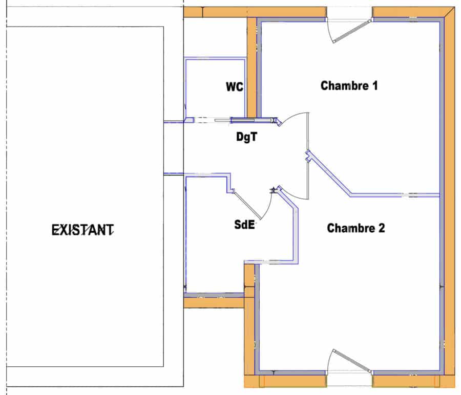 plan-étage-extension-extenbois-dinan