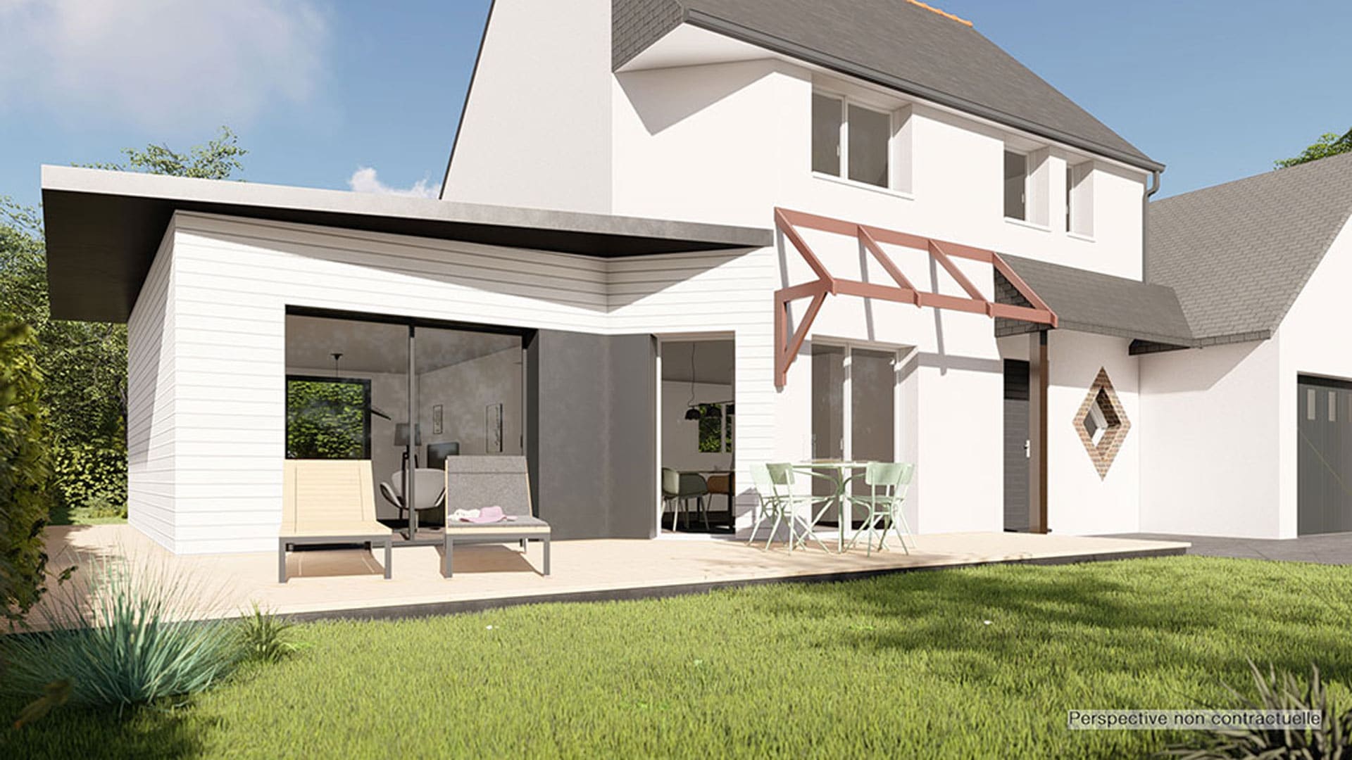 Extension bois au Rheu (35) : Création d’une pièce de vie