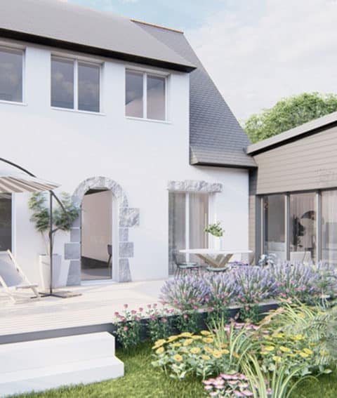 Extension de maison des années 60