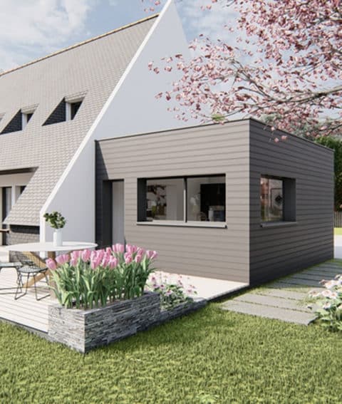 Extension de maison des années 80