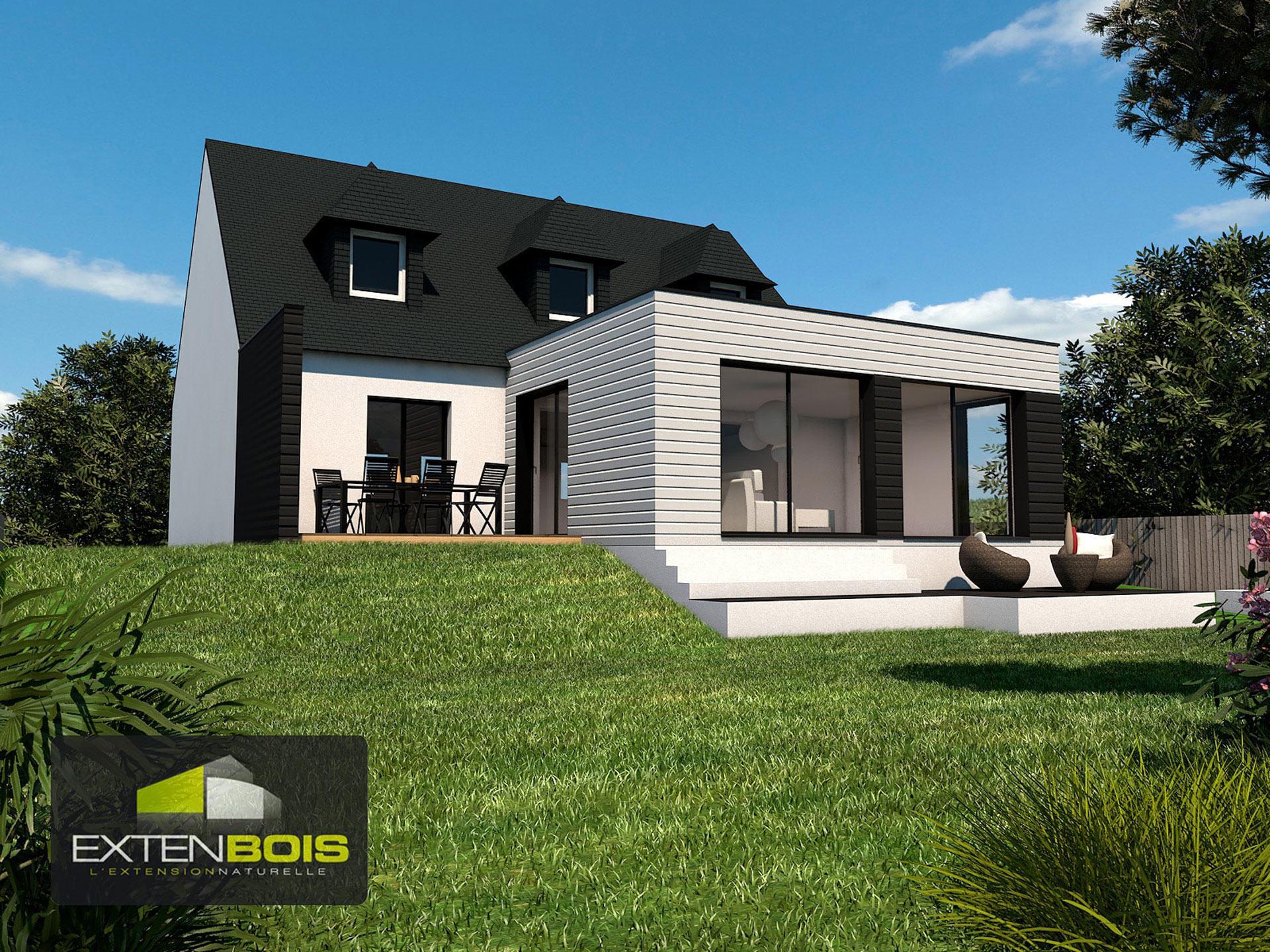 Extension en bois blanc