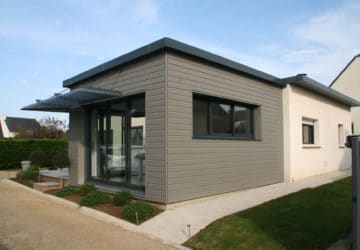 Extension de maison en bois pour une pièce de vie en plus à Morlaix (29)