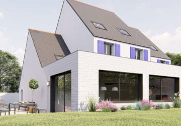 Extension bois plein sud avec baie vitrée