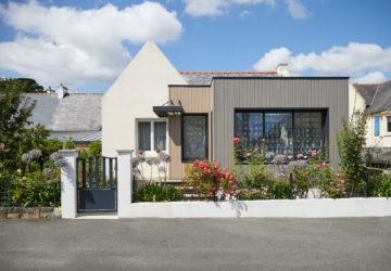 Extension de maison pour un hall d’entrée et un salon à Pont l’Abbé (29)