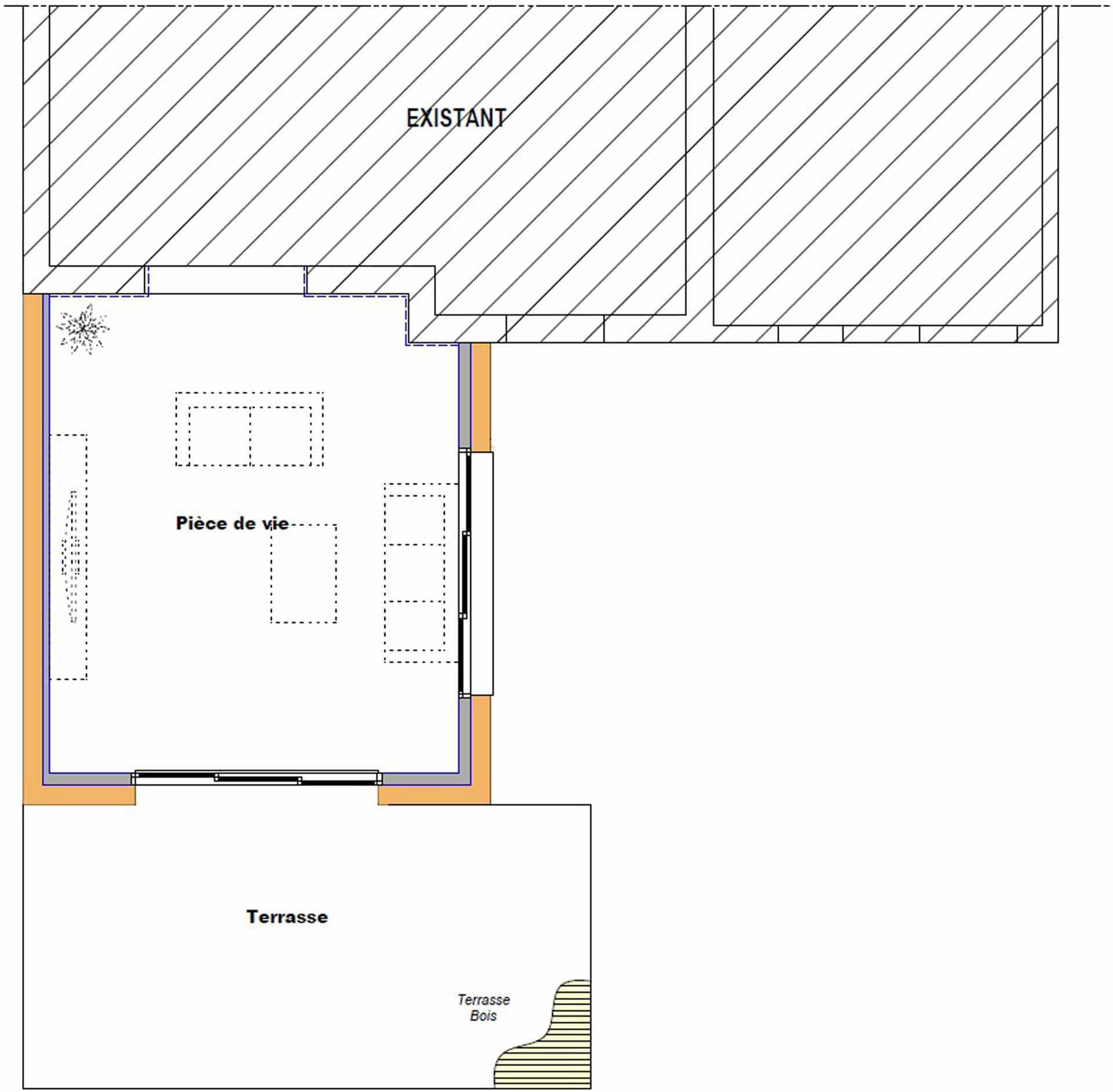 plan-extension-pièce-vie-extenbois