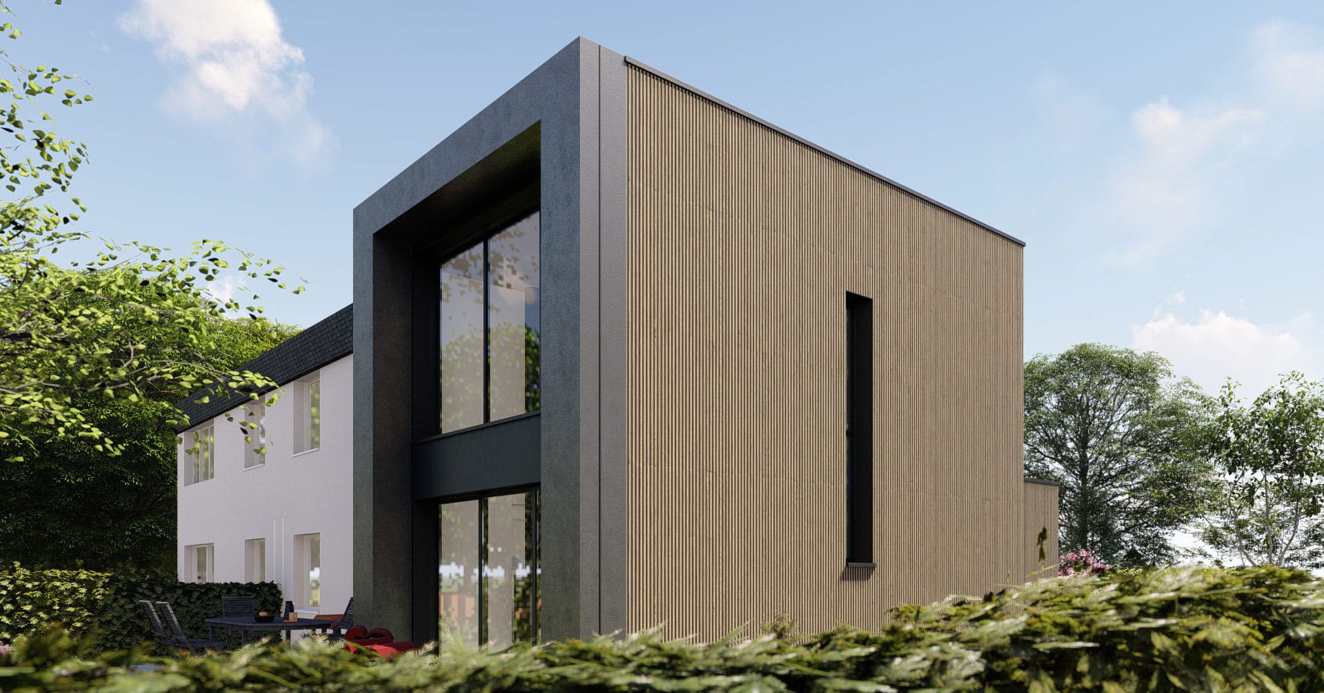 Extension bois pour salon-séjour et suite parentale à Rennes (35)