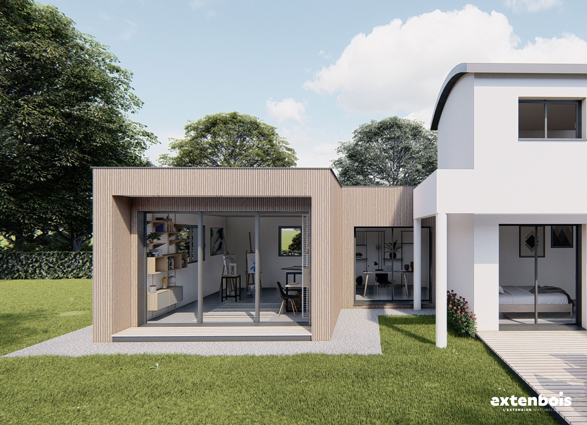 Projet d’extension de bureau et atelier à Gouesnach (29)