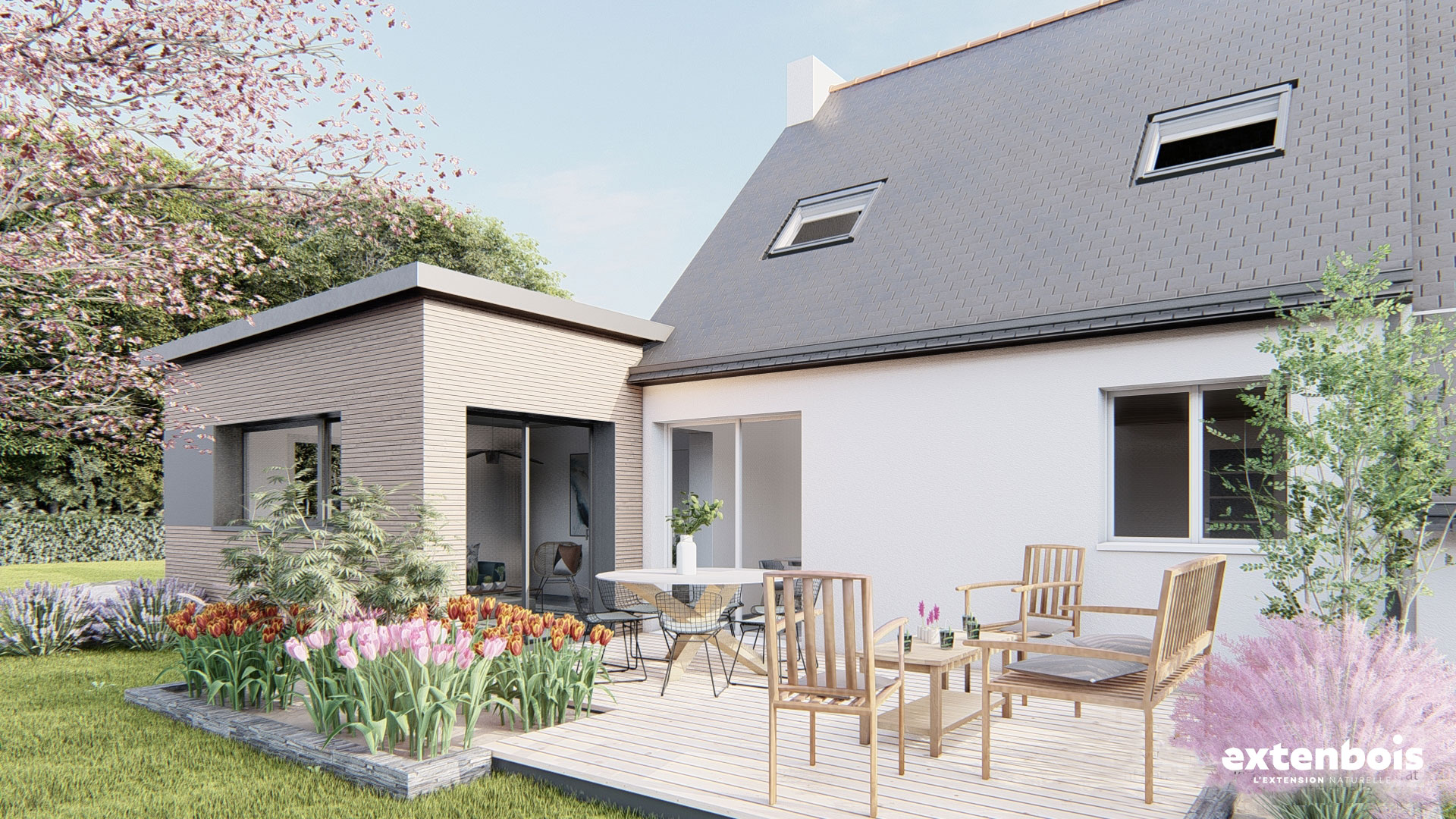 Plan extension chambre parentale et salon