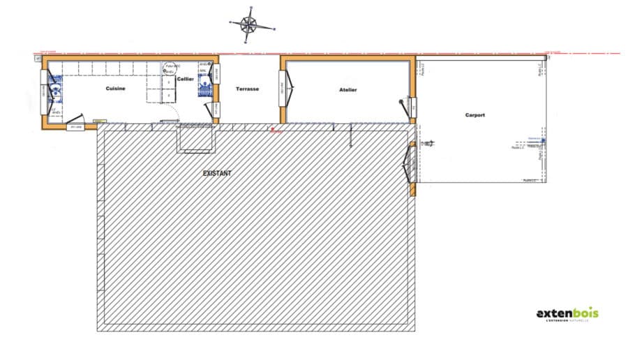 plan-projet-extension-maison-extenbois