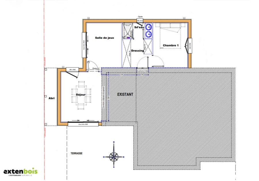 plan-rdc-extension-maison-moderne