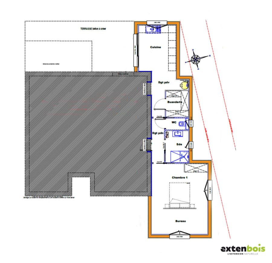 plan-extension-maison-extenbois