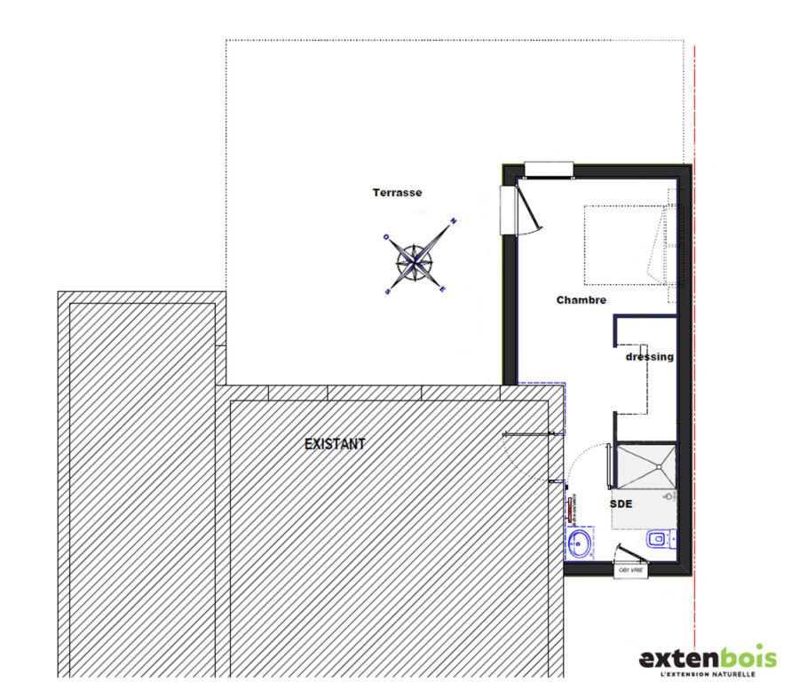 plan-extension-maison-rennes-extenbois