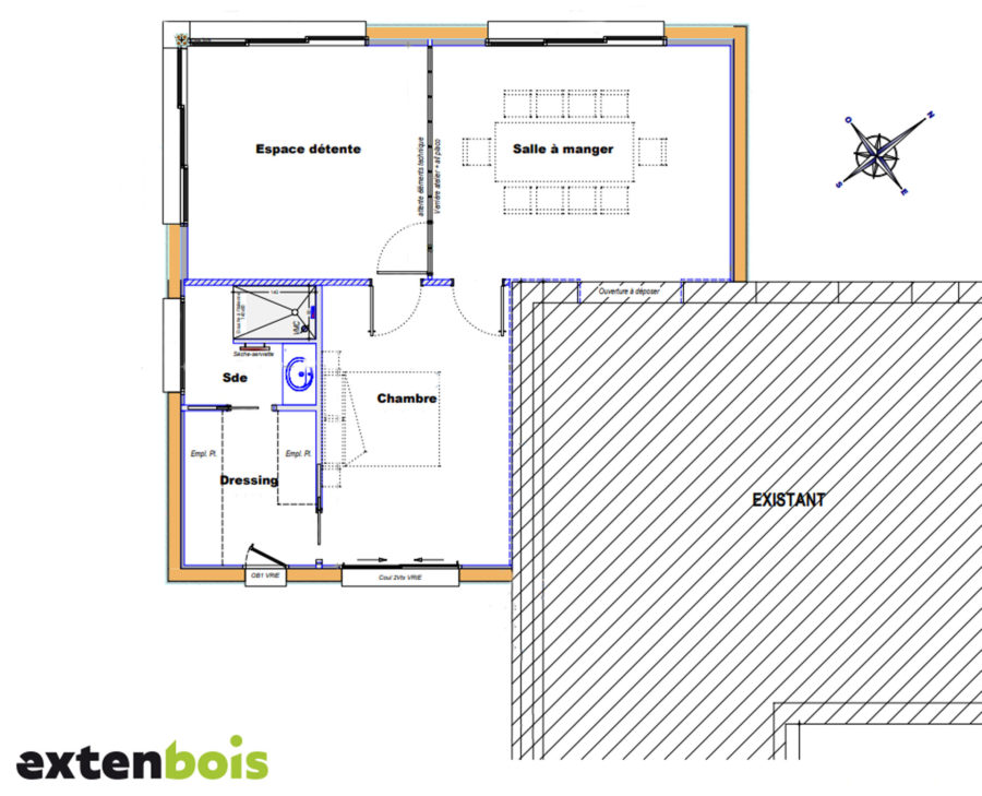 plan-extension-maison-quimper-extenbois