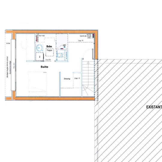 plan-étage-extension-cathédrale-extenbois
