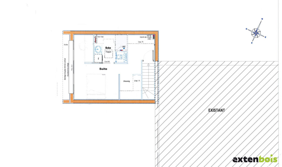 plan-étage-extension-cathédrale-extenbois