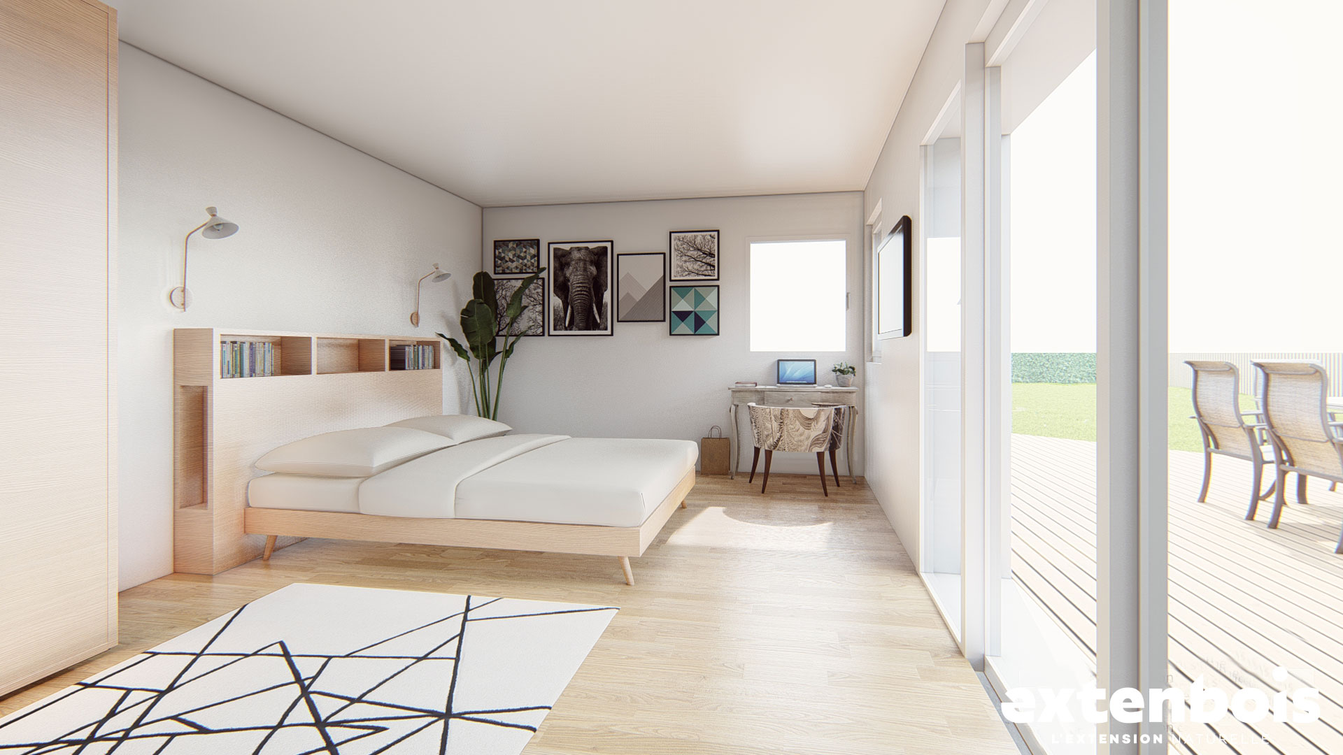 Plan extension centrale pour suite parentale | Extenbois