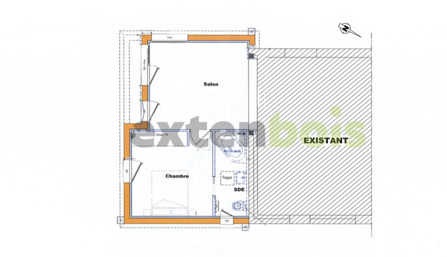 plan-extension-maison-rennes-extenbois