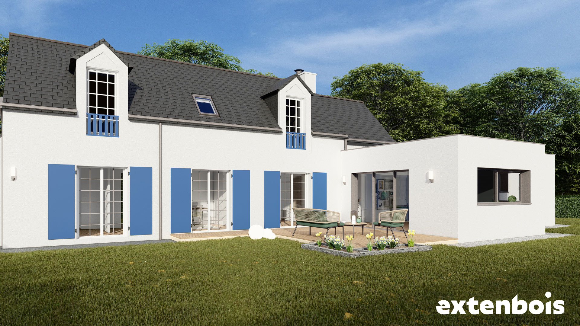 Projet d’extension de maison à Morlaix (29) : agrandissement de maison néo bretonne