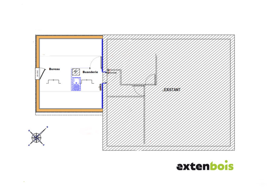 plan-étage-extension-bureau-buanderie