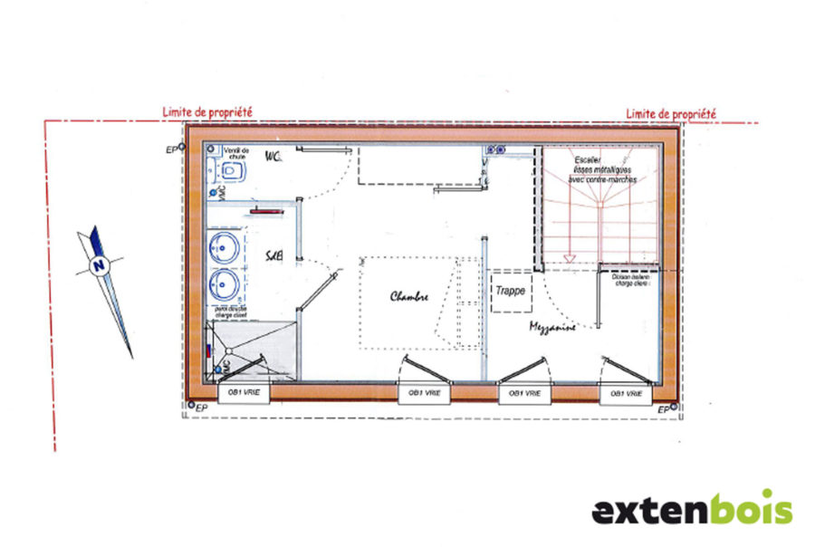 plan-extension-étage-extenbois