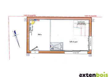 plan-extension-maison-étage-extenbois