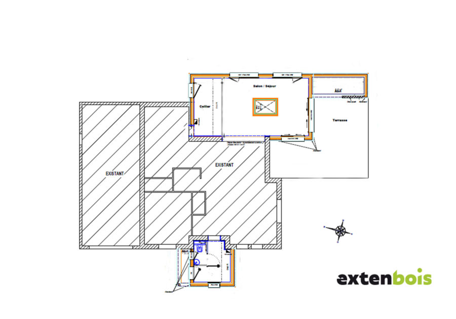 plan-extension-double-extenbois-brest