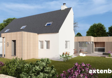 Plan extension salon séjour maison traditionnelle
