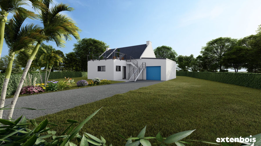 plan-extension-maison-toiture-terrasse