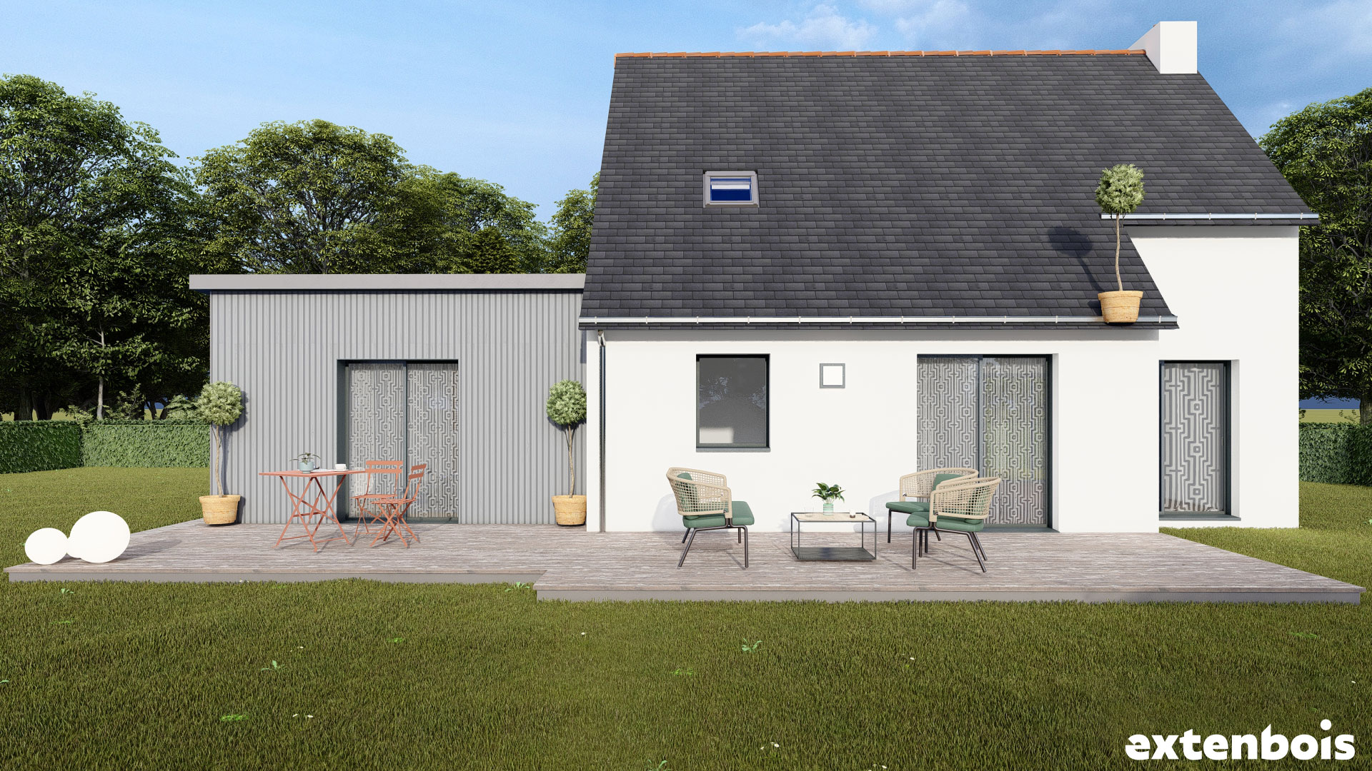 Plan extension de suite parentale sur le côté