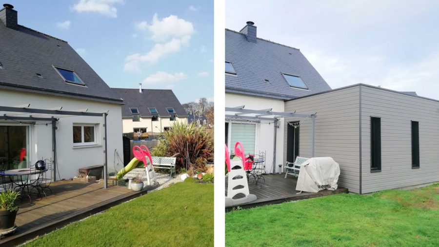 extension maison avant apres
