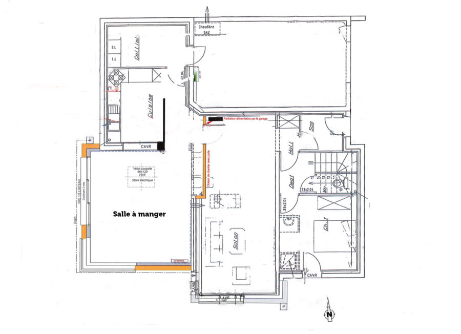 plan-extension-maison-puits-lumière