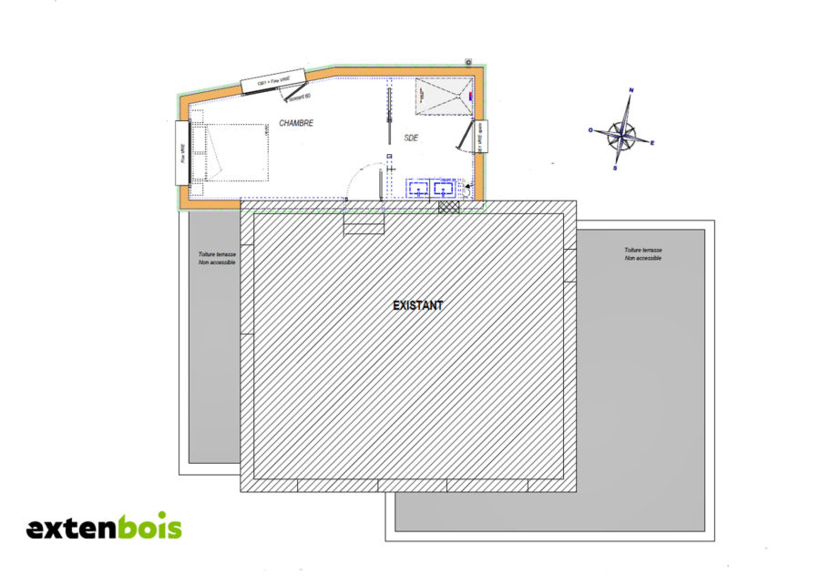 plan-surélévation-extension-suite-parentale